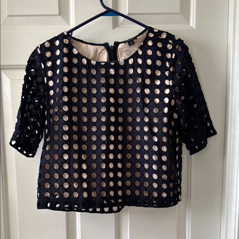 Elegant Black and Cream Women's Top